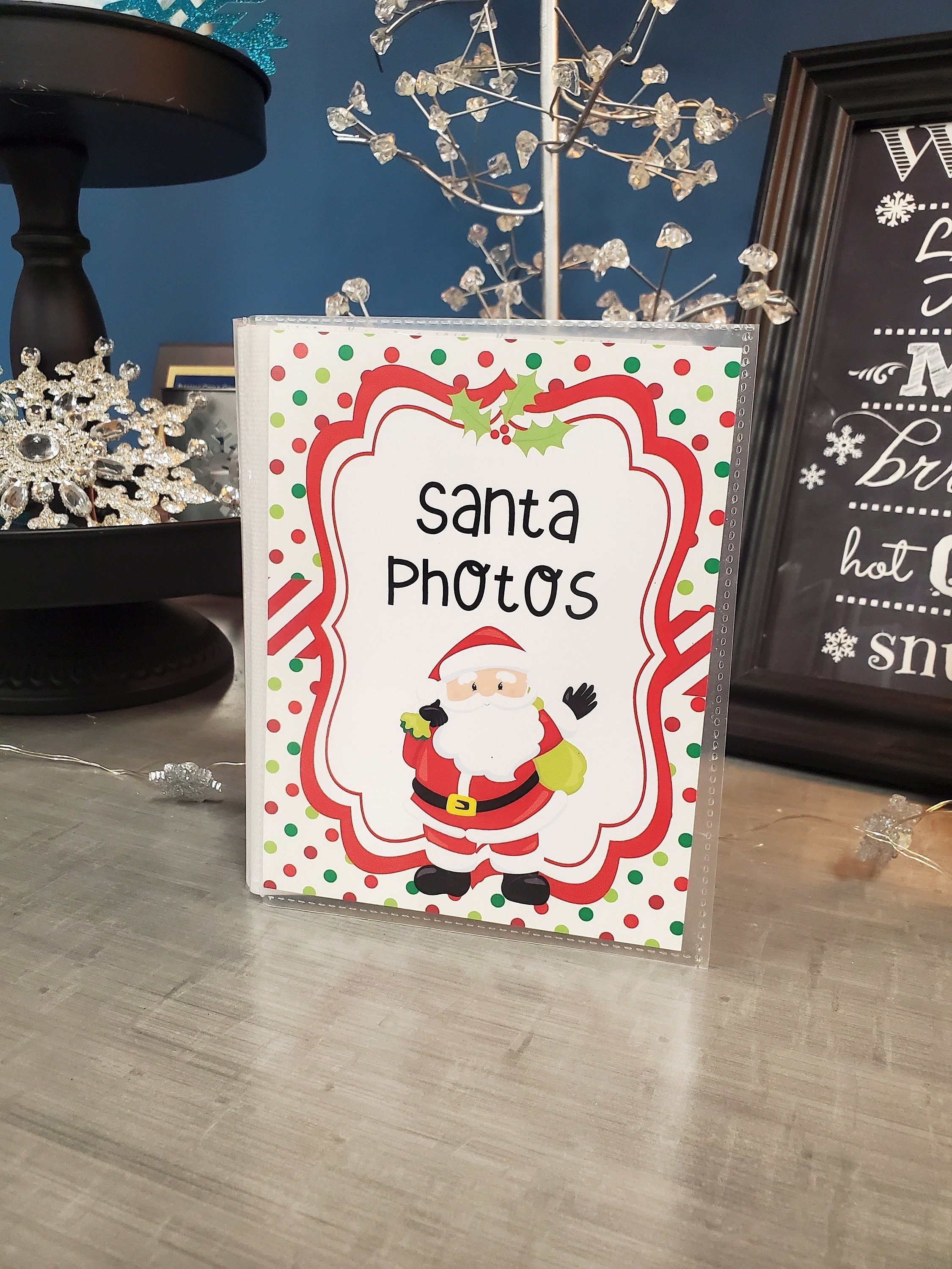 4x6 Santa Photo Album, 5x7, 8x10 Personalized Christmas Photo Book
