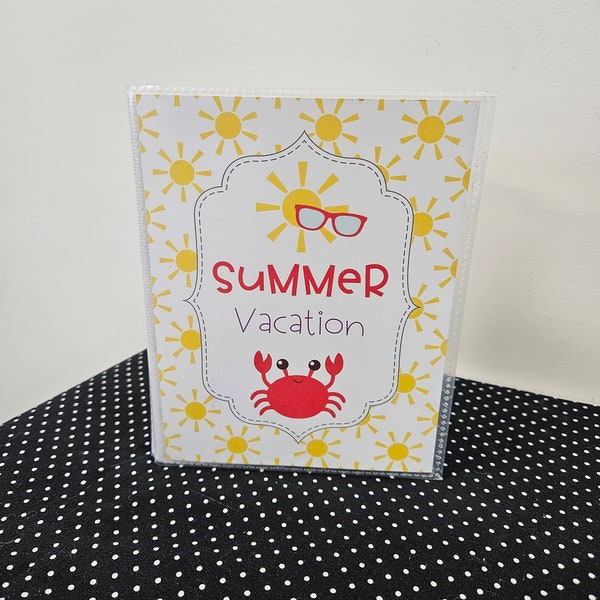 Summer Photo Album, Beach Memory Book, 4x6 Photo Album, 5x7 Photo Book, 8x10 Album, Summer Vacation Memory Book, Small Scrapbooks, Crabs