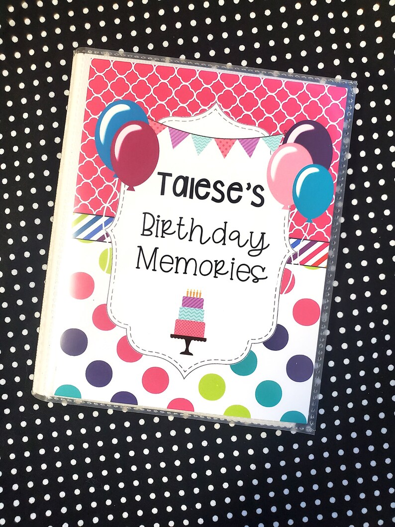 Birthday Girl Memory Book-Photo Album-Photo Keepsakes-Personalize-48 photos-Memory Album-Pink photo book-Happy Birthday-memories