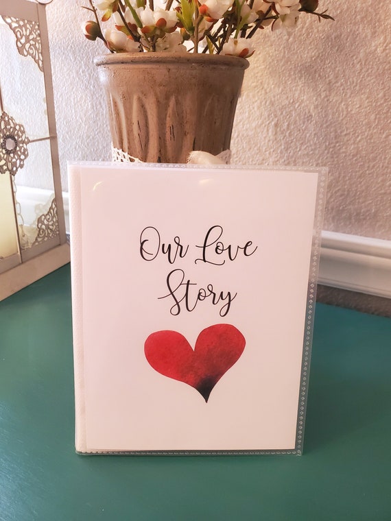 Our Love Story Photo Album 4x6 5x7 8x10 Love Photo Album 