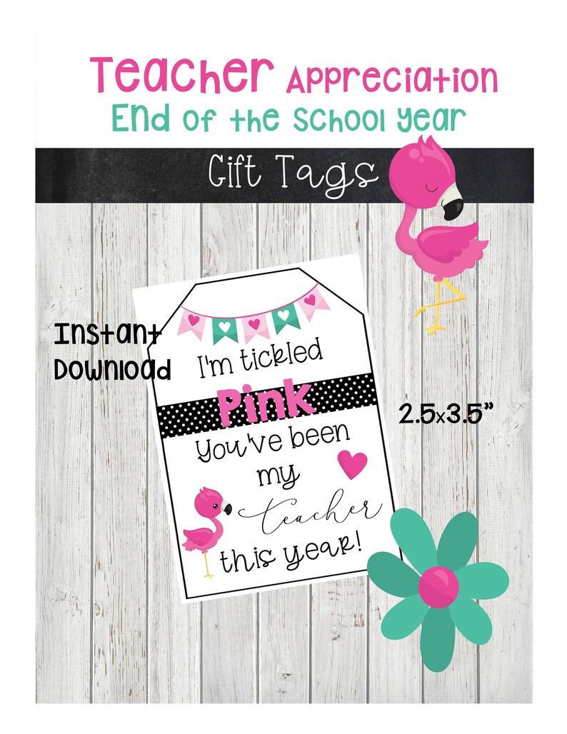Tickled Pink You've Been My Teacher This Year-printable | Etsy