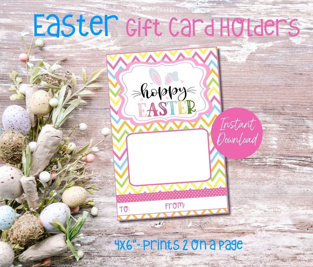Easter Gift Card Holders, Hoppy Easter Gift Card Holder, Easter Gift