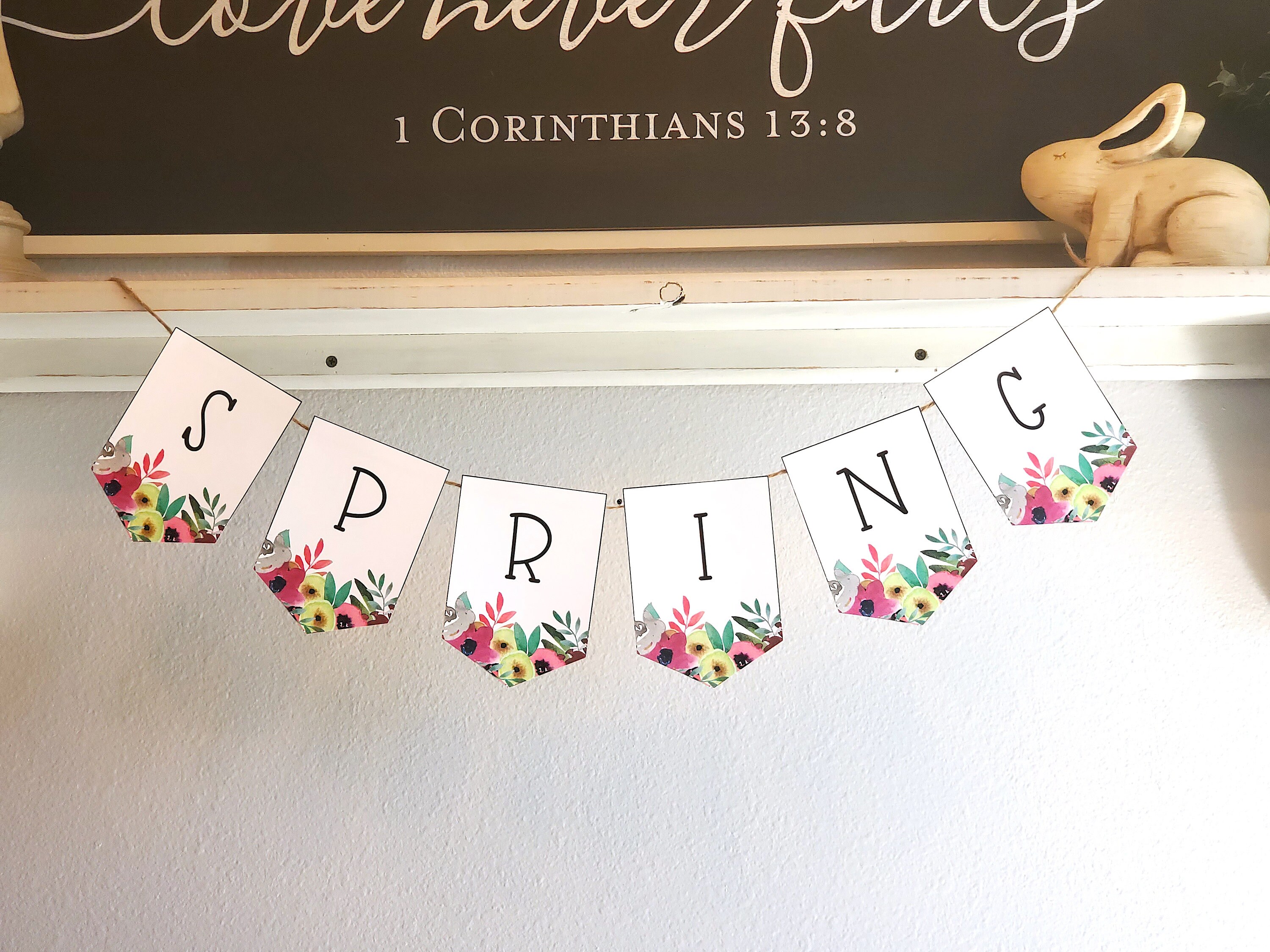 Spring Banner, Spring Printable Banner, Printable Banners, Spring Decor ...