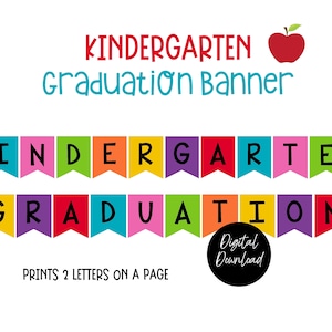 Kindergarten Graduation Banner, Printable Banner for Kindergarten Graduation, School Banners, Graduation Banner, Kindergarten Graduation