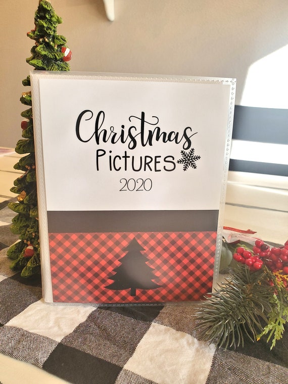 Christmas Photo Album, 4X6 Photo Album, 5x7 Christmas Memory Book, 8x10 Red  and Black Photo Album, Memory Book, Family Memories, Gift Ideas 