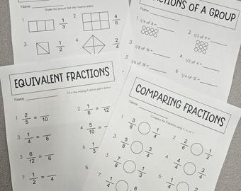 3rd Grade Math Worksheets, Math Bundle for 3rd Grade, 134 Pages, Math Review Pages, 3rd Grade Math Concepts, Math Worksheets, Digital