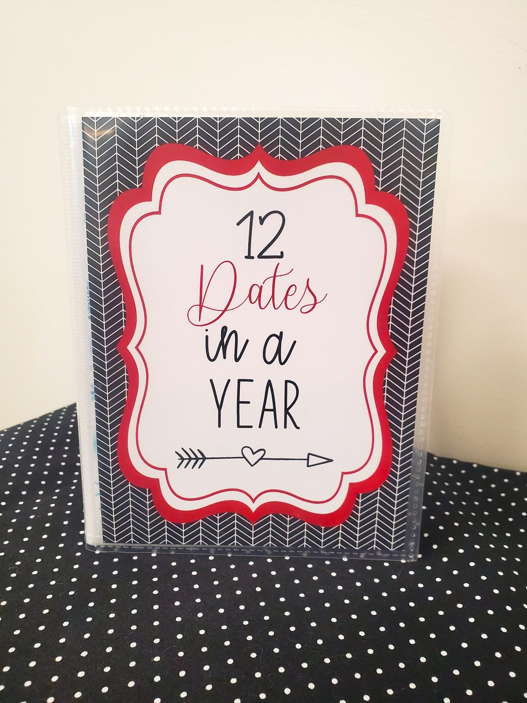 12 Dates in a Year Photo Album, 12 Dates Christmas Gift, Spouse
