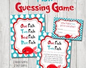 Fish Guessing How Many Game, One Fish Two Fish Guessing Game, Read Across America, Guess How Many Are in the Jar Game