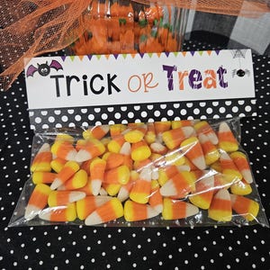 Halloween Treat Bag Toppers, Trick or Treat Bag Toppers, Party Favors, Halloween Printables, Treat Bag Toppers for Halloween Parties