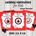 Printable Ladybug Valentines for Kids, Kids Valentine's Day Cards, Girl ...