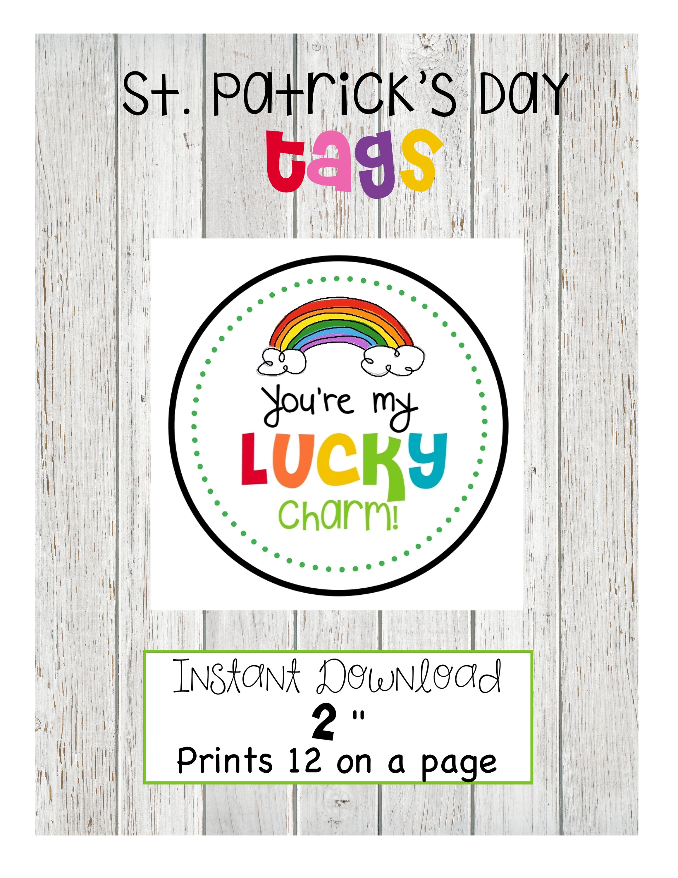 2 You're My Lucky Charm Gift Tags St. Patrick's Etsy UK
