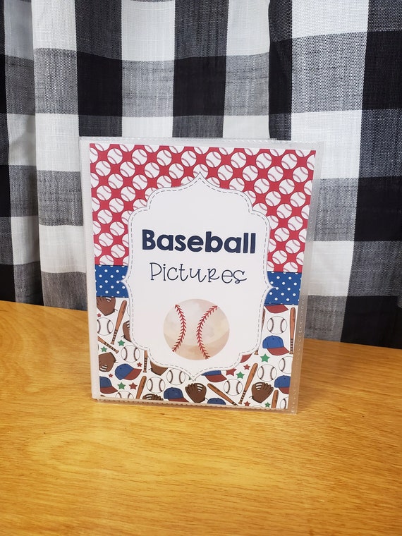 Baseball Photo Album, 4x6 Vinyl Photo Book, 5x7 Personalized Photo Album, 8x10 Family Memory Book, Memory Album, Baseball Photos