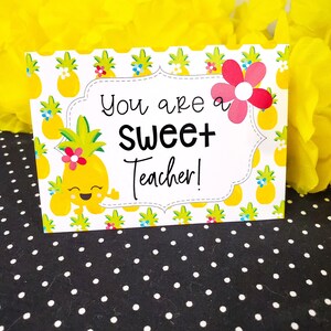 You Are a Sweet Teacher printable gift tags-Teacher Apprecation Week-End of School Year Gift Tags-Teacher Gifts-Teacher Gift Tags-Printable