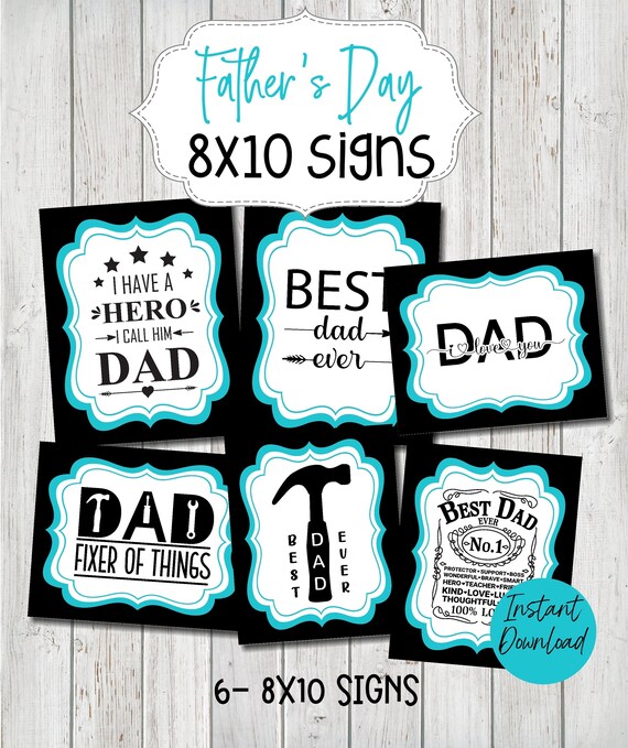 Happy Father's Day Signs 8x10 Father's Day Signs - Etsy