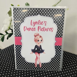 Blonde Dancer Photo Album, Ballerina Photo Book, Black & Pink Memory Book, Girl Photo Album, 4x6, 5x7, 8x10 Photo Memory Book, Scrapbook