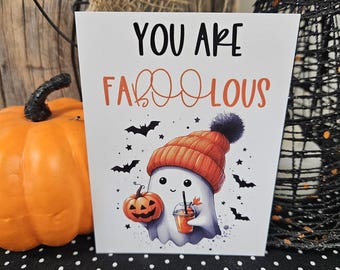 You are FaBOOlous Teacher Halloween Gift Tags - Ghost Party Favor Tags - Halloween Tags for Kids - Classroom Party Treats - Printable Tags