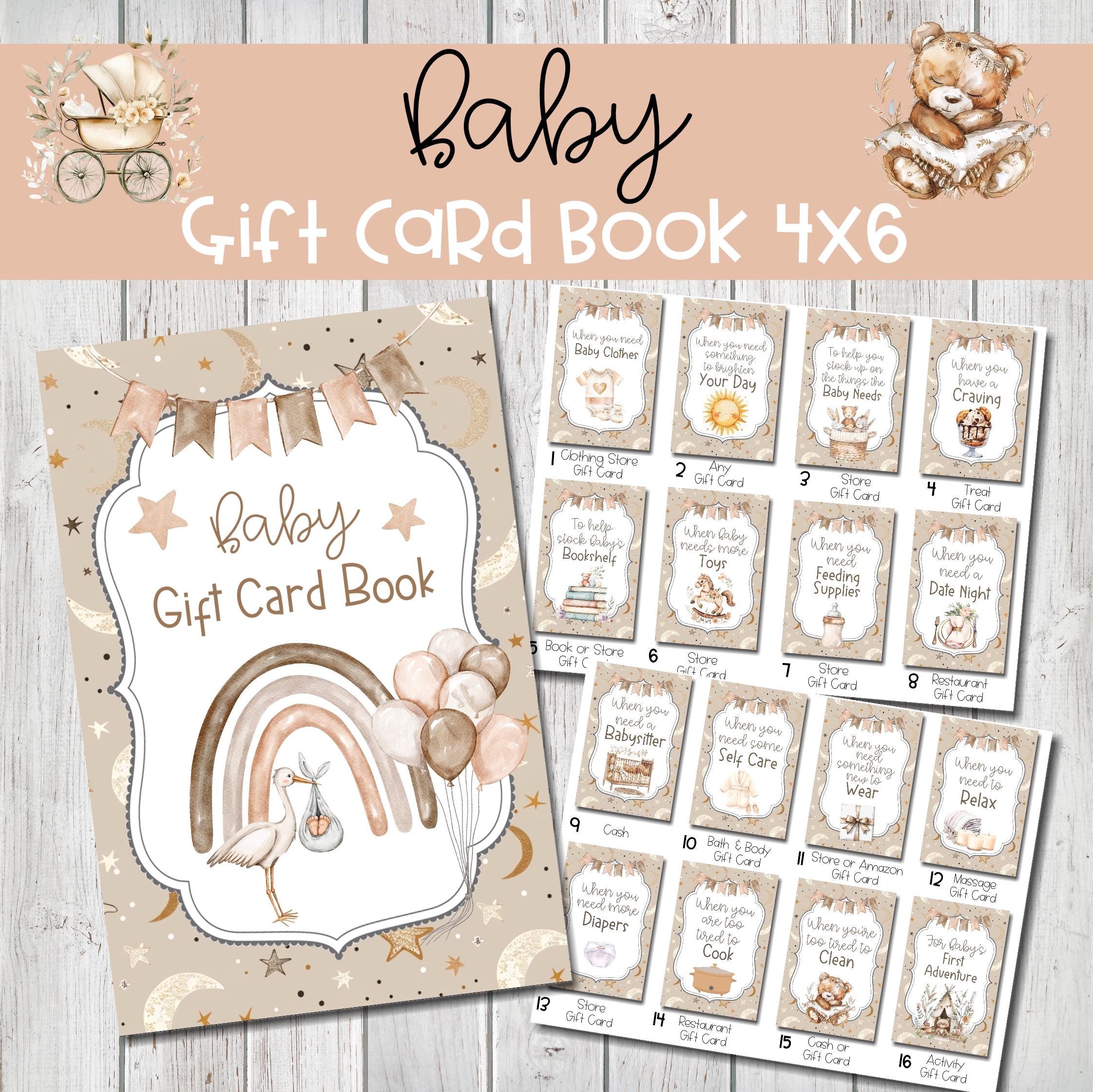 Printable Baby Gift Card Book, Gender Neutral Baby Shower Gift, Gift for  New Moms, 4x6 Gift Card Holder, Build Your Own Gift Card Book - Etsy, image size:2243x2240