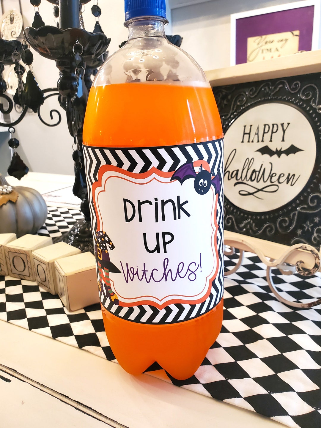 Halloween Printable Drink Labels, Halloween Soda Bottle Labels, 2 Liter ...