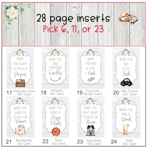 Gift Card Book for a Wedding Gift, BYO Gift Card Book, Bridal Shower Gift, Wedding Gift Ideas ...