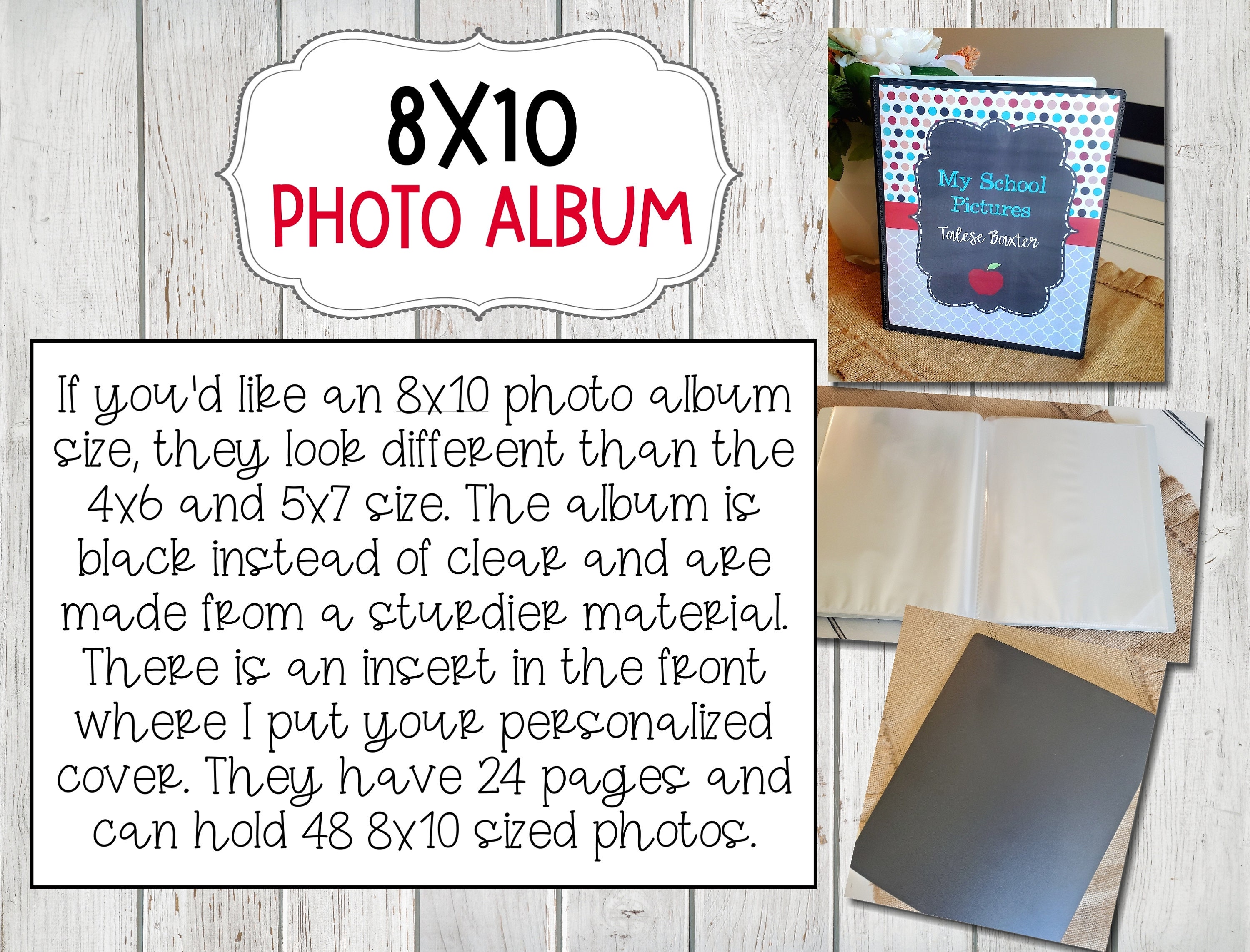 Christmas 5x7 Album for Photos, Personalized Photo Album, 5x7 Christmas  Photo Album, Santa Photo Album, Custom Linen Christmas Album 5x7 