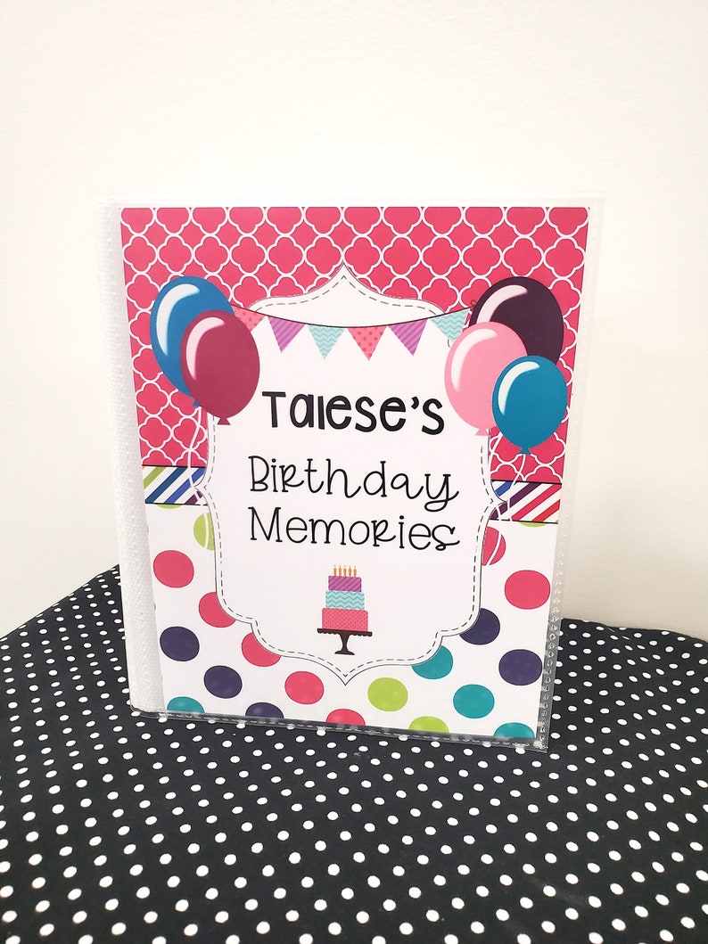 Birthday Girl Memory Book-Photo Album-Photo Keepsakes-Personalize-48 photos-Memory Album-Pink photo book-Happy Birthday-memories
