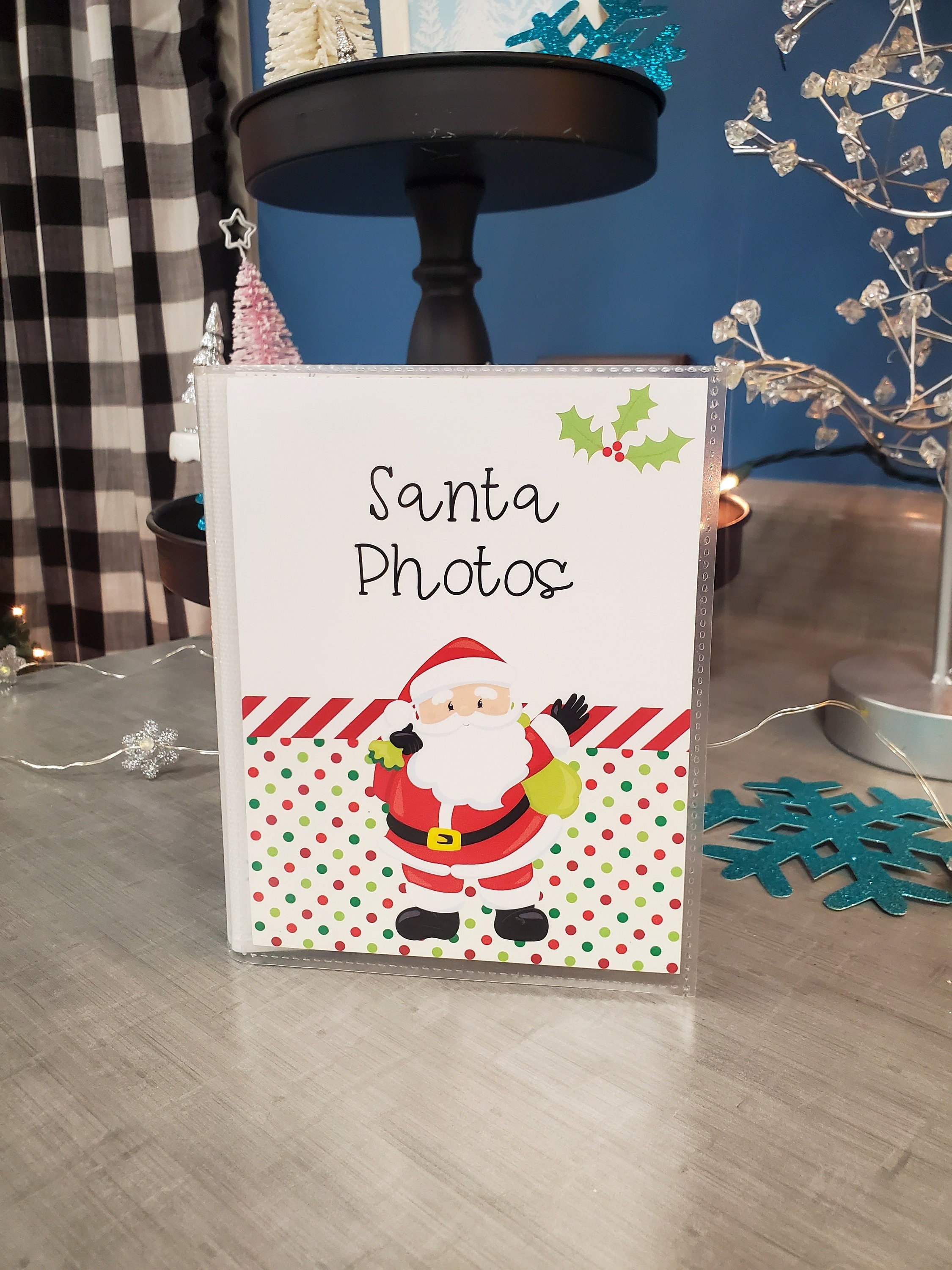 4x6 Santa Photo Album, 5x7, 8x10 Personalized Christmas Photo Book, Yearly  Santa Photos Keepsake, 48 Photos, Fam…