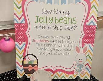 Guess How Many Jelly Beans are in the Jar, Easter Guessing Game, Easter Printable Game, Jelly Beans Guessing Game, Digital Download