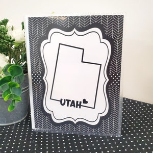 State Photo Albums, 4x6 Photo Albums, 5x7 Memory Book, 8x10 Photo Book, Small Scrapbook, Utah Photo Book, States Scrapbook, Traveling Album