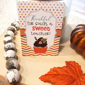 Fall Teacher Gift Tags, Sweet Teacher Tags, Thanksgiving Gift Tags ...