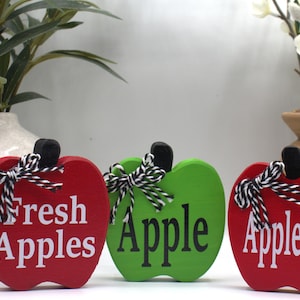 Apple, tier tray apples, wood apple decor, apple decorations, kitchen apple, farmhouse decor, country decor, kitchen decor, fall decor, fall