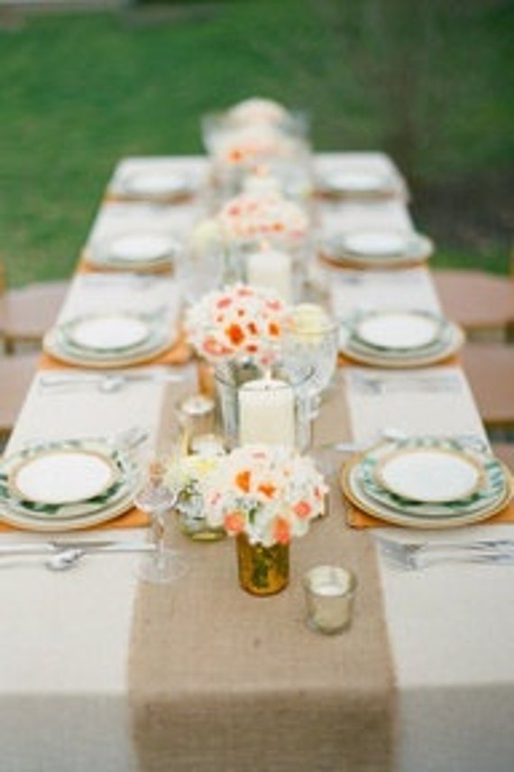 60 X 12 Inch Burlap Table Runners, Burlap Runner For 60 Round Table