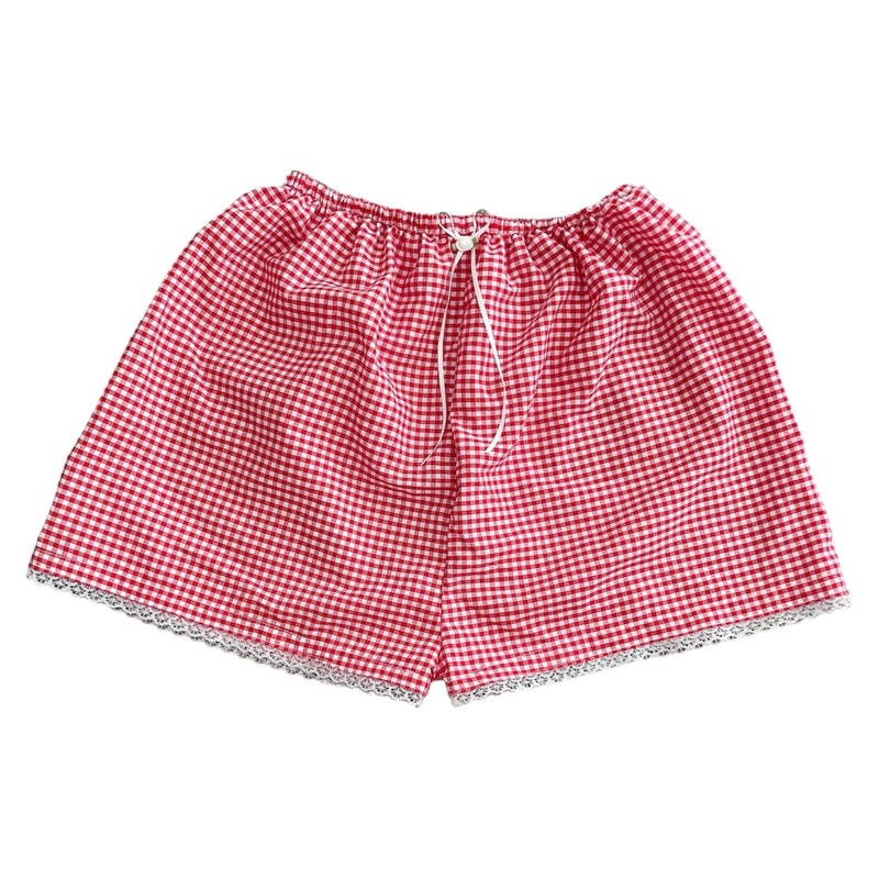 Doesn't Feel Right Booty Shorts Red Gingham