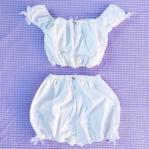 Handmade White Two Piece Set