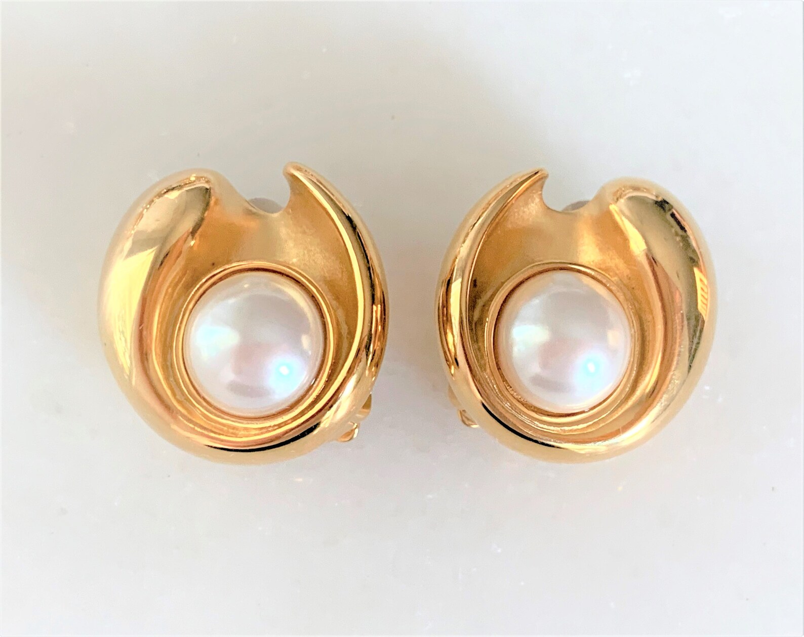 Erwin Pearl Silver Clip-on Earrings | Vintage main image 1
