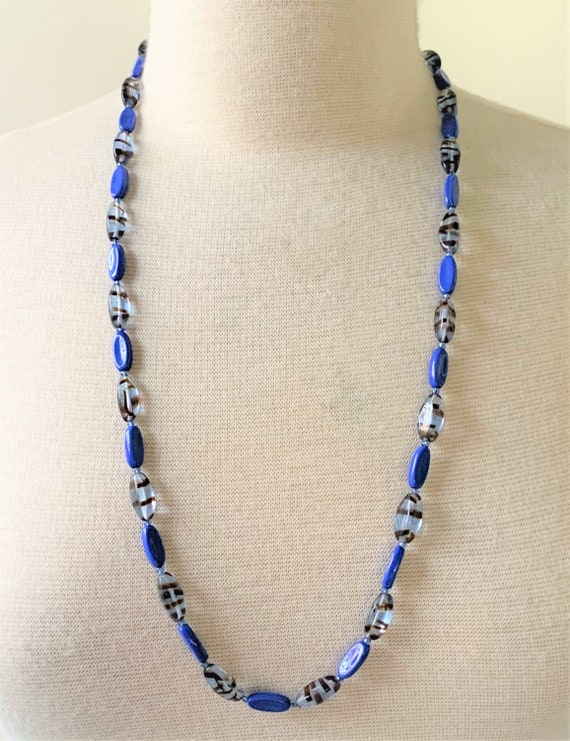 30”, 36” Oblong Czech Glass Bead Necklace with To… - image 6