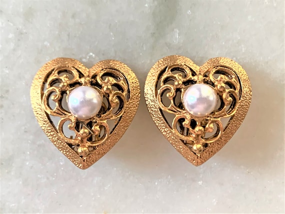 Antique gold filigree earrings deals