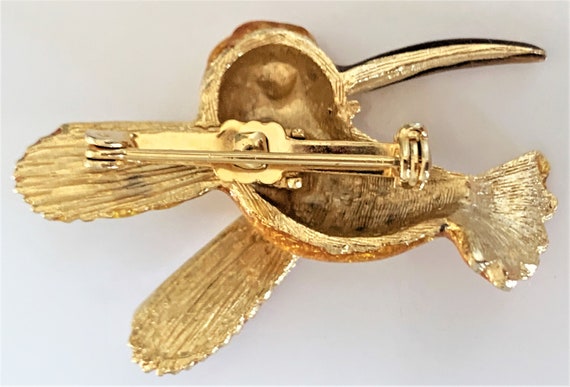 Golden Enameled Hummingbird in Flight with Facete… - image 9