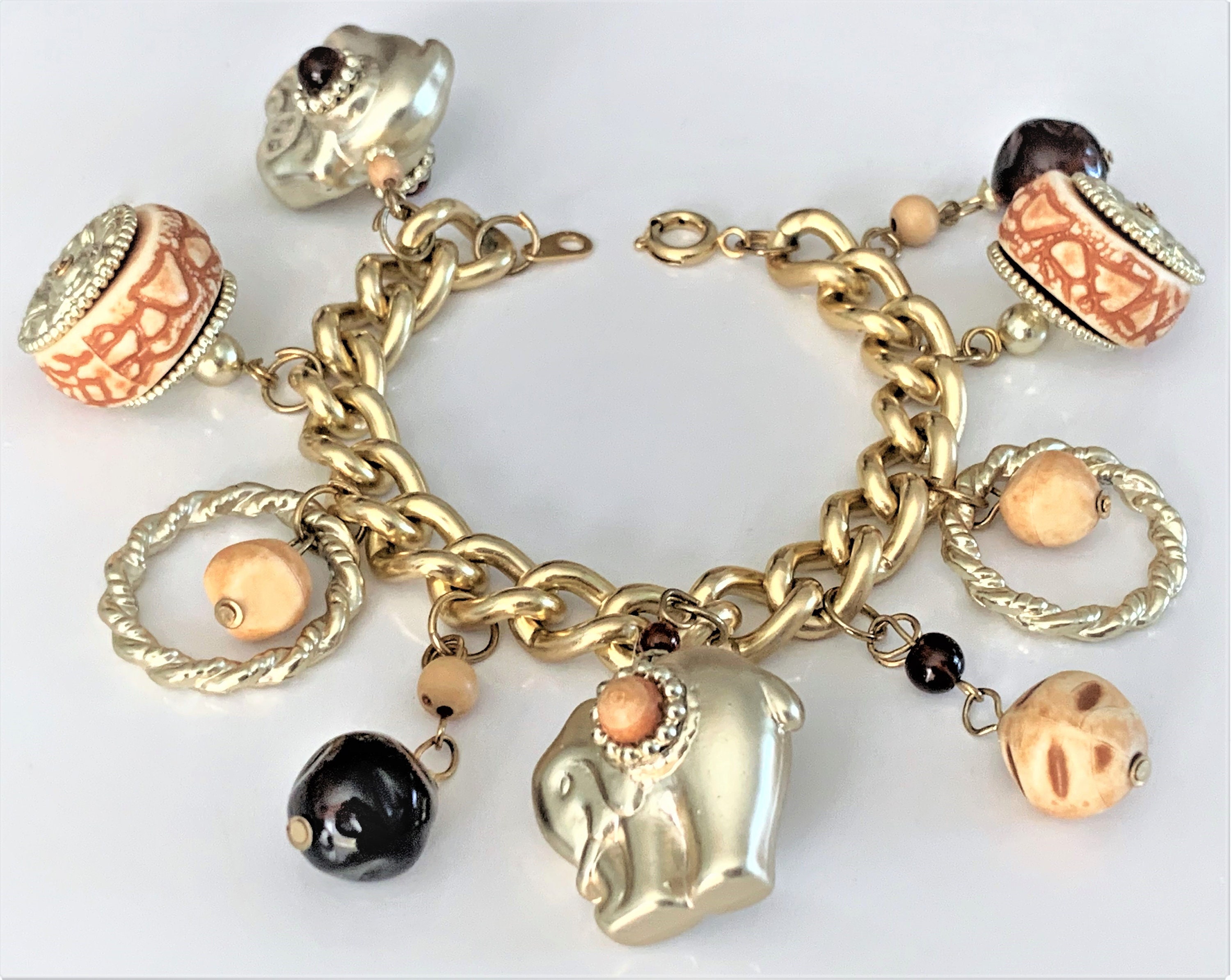 Dainty Gold Elephant Bracelet | Handmade Symbolism | Ebru Jewelry