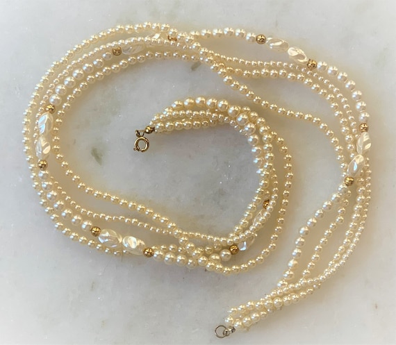 OVAL PEARL RING W/GOLD BEADS OVAL PEARL RING W/GOLD BEADS