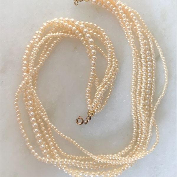 Faux Pearl Necklace - Etsy