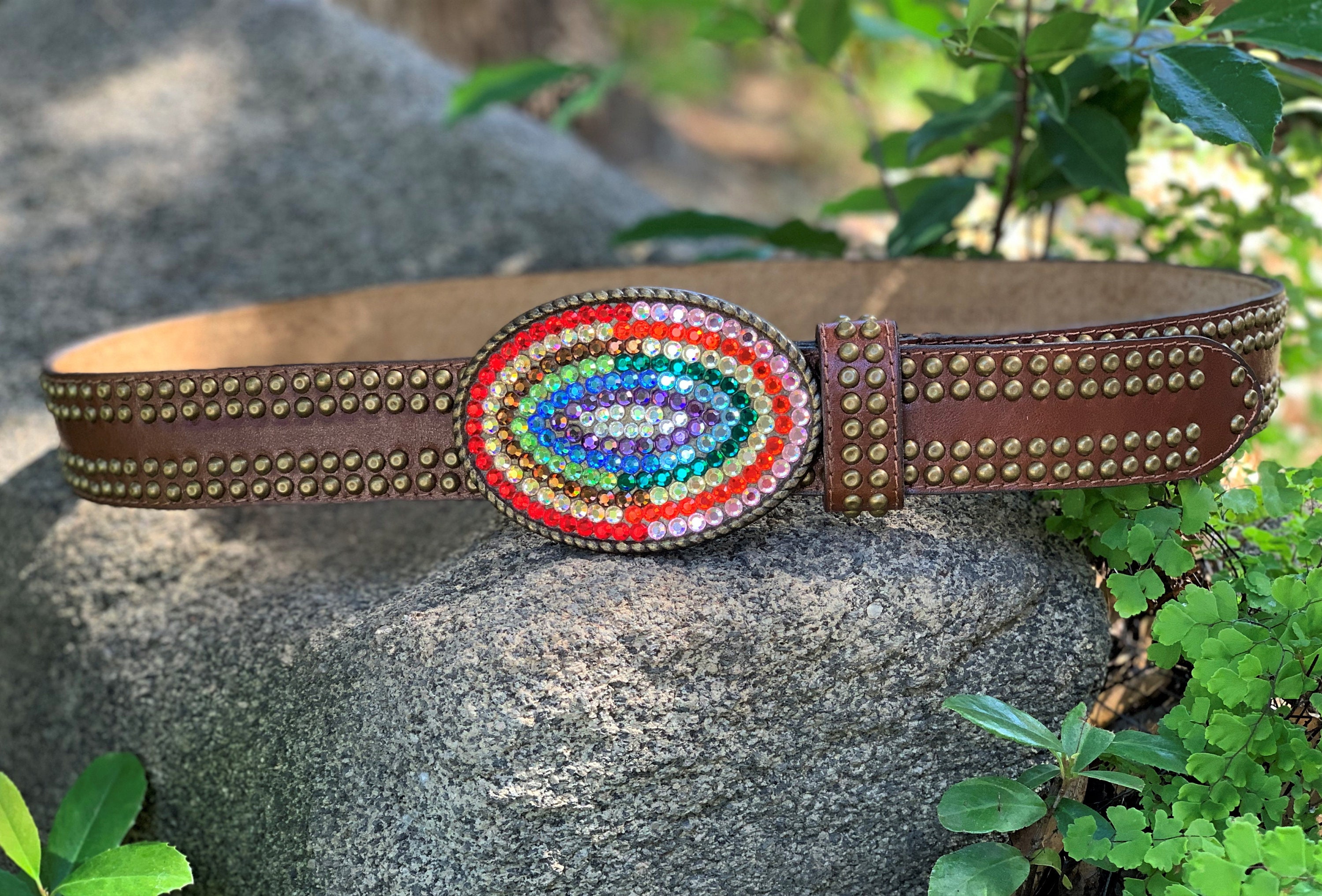Multi Colored Stone Belt - Etsy