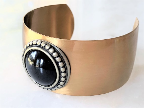 Bling Accessories Natural stone Brass Cuff Bracelet main image 1