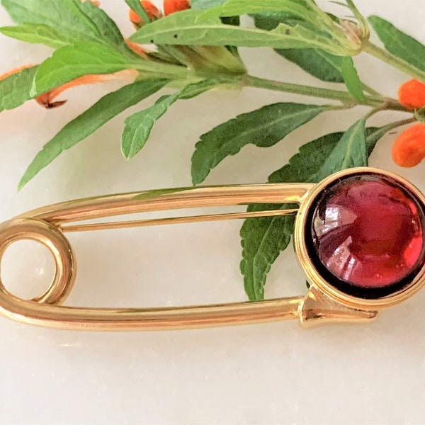 Free Safety Pin Gem Stone Safety Pin - Etsy