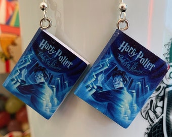 Wizard Boy Inspired Book Earrings// Parry Hotter Book Earrings// Wizard Earrings//