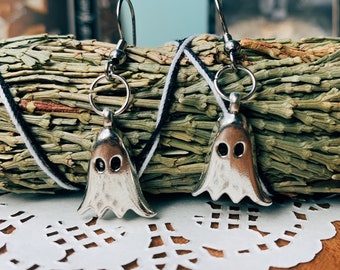 Tiny Ghost Earrings//
