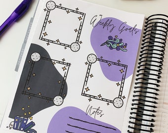 Organized Witch// Planner Pages// Witchy Goals// Digital Download// Witchy Download// Witch Goals//