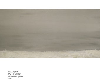 beach painting  oil on wood panel 5" x 10"