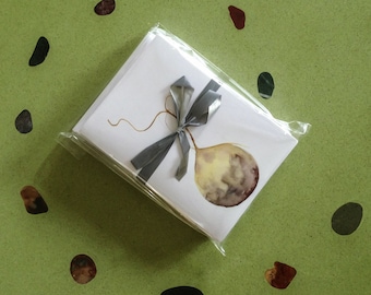 root vegetable note cards, 4x6", set of 4 with envelopes