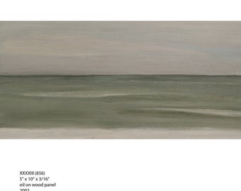 beach painting  oil on wood panel 5" x 10"