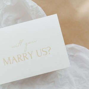 te casaras con nosotros? Tarjeta / Invitaciones de boda y tarjetas de propuesta / Tarjeta de felicitación minimalista